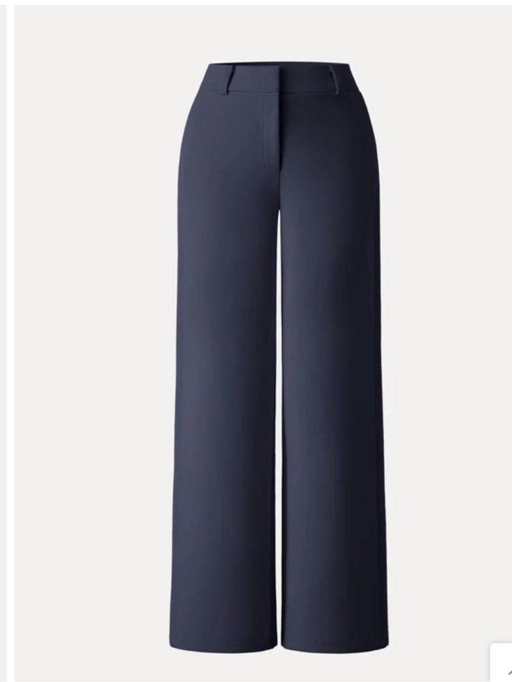 OGL Wide-Leg High-Rise Pants in Navy Blue